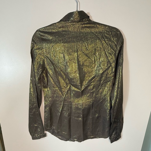 #598 Elizabeth & James Metallic Blouse size XS - Picture 4 of 8